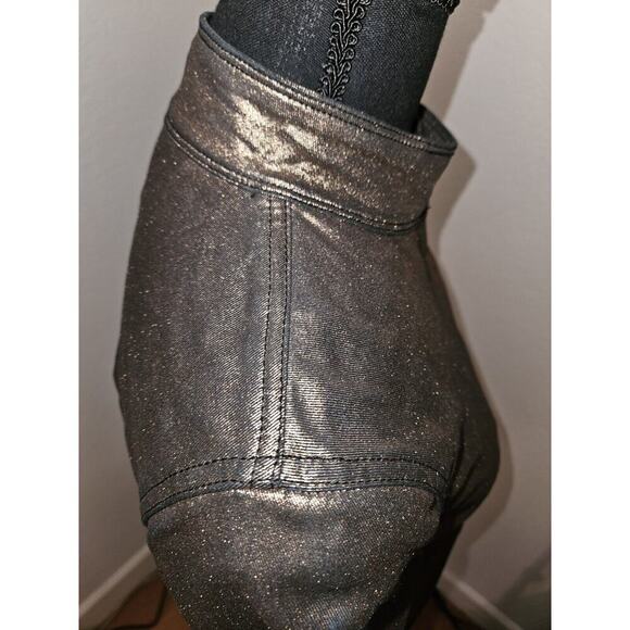 NWT! 7 Seven For All Mankind Copper Gold Metallic Biker Jacket Size XS - Picture 9 of 16